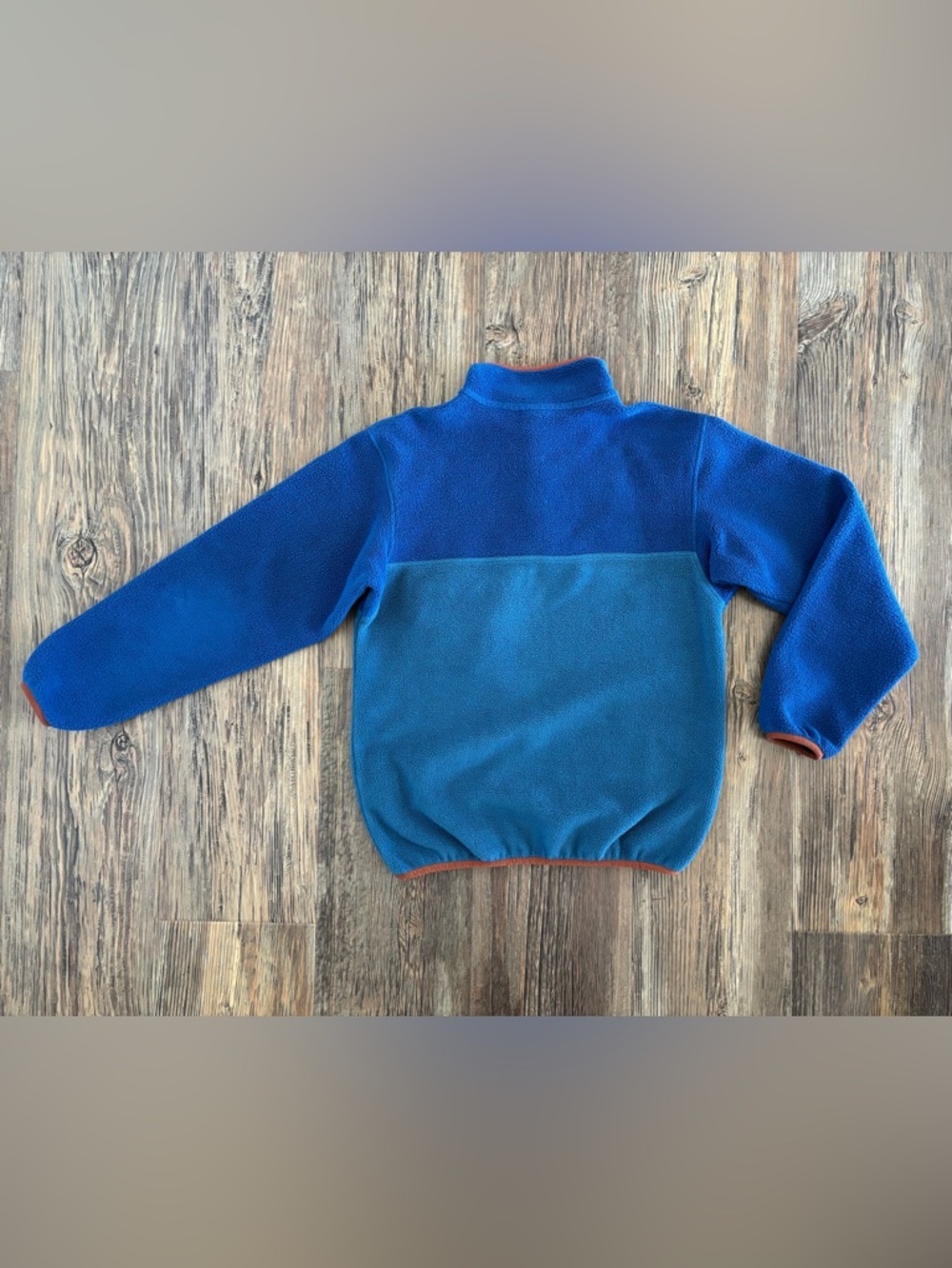 Patagonia Synchilla Snap-T Fleece Pullover Kids Lg (12) Wavy Blue Lightweight - Picture 2 of 11